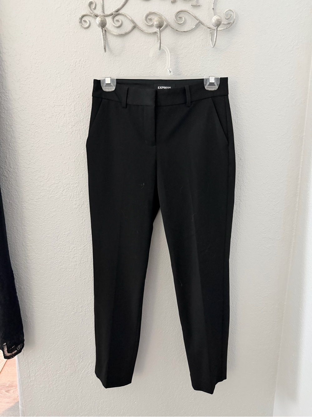 Express Black Slim Stretch Tailored Ankle Trousers